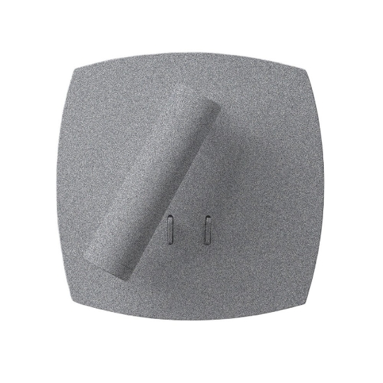 Applique lampada da parete per comodino grigio perla led 6+3w 3000k per camera da letto