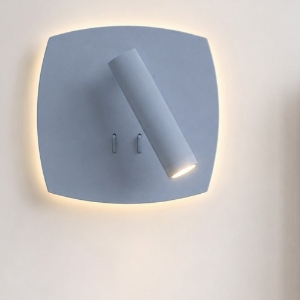 Applique per camera da letto carta zucchero led6+3w 3000k orientabile per comodino