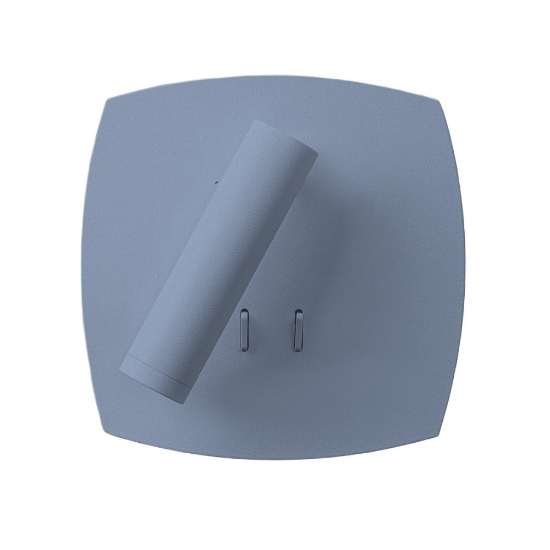 Applique per camera da letto carta zucchero led6+3w 3000k orientabile per comodino