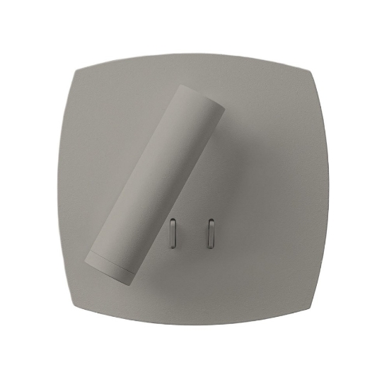 Lampada da parete tortora per comodino camera da letto moderna led 6w 3w 3000k orientabile
