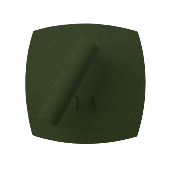 Applique da comodino verde bosco doppia luce led 6w 3w 3000k orientabile per camera da letto