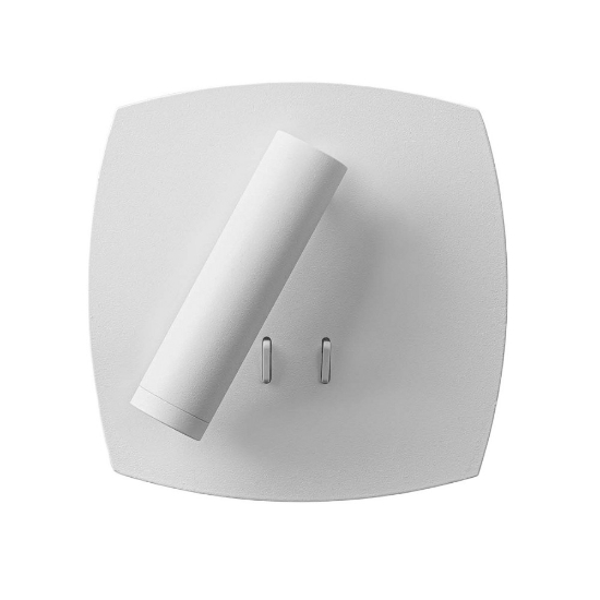 Applique camera da letto bianca led 6+3w 3000k luce orientabile da comodino
