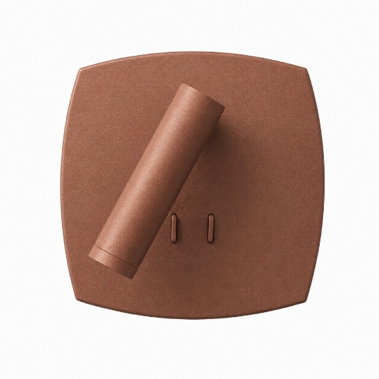 Applique da comodino per camera da letto rame opaco doppia luce led 6+3w 3000k orientabile