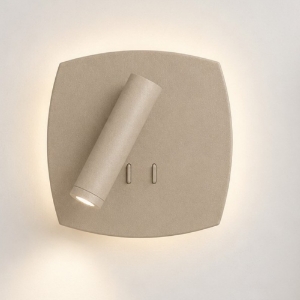 Applique moderna oro opaco orientabile led 6+3w 3000k biemissione da comodino