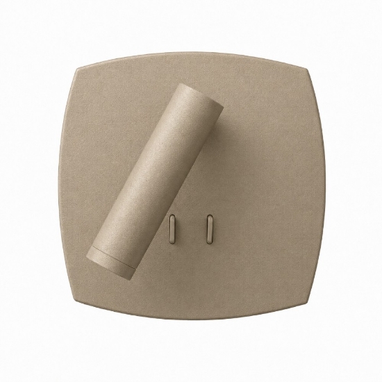Applique moderna oro opaco orientabile led 6+3w 3000k biemissione da comodino