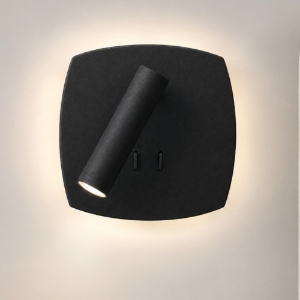 Applique da comodino con interruttore nera led 6w 3w 3000k orientabile per camera da letto