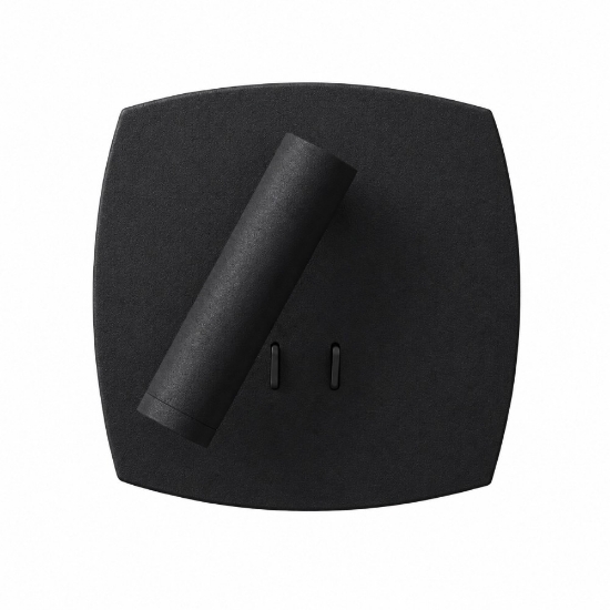 Applique da comodino con interruttore nera led 6w 3w 3000k orientabile per camera da letto