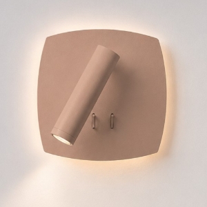 Applique lampada a parete da comodino moderna pesca luce orientabile led 6w+3w 3000k