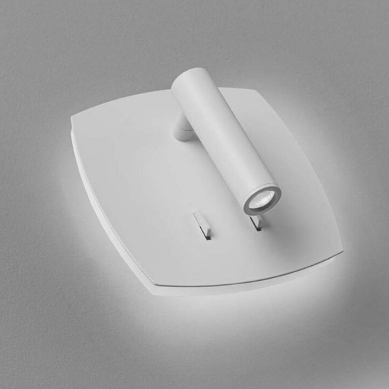 Applique lampada a parete da comodino moderna pesca luce orientabile led 6w+3w 3000k