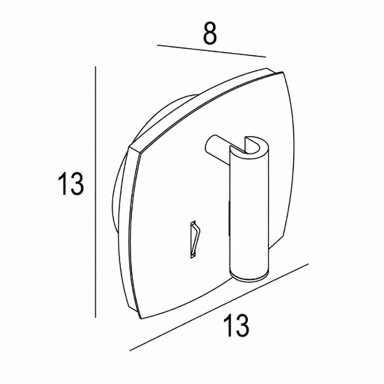 Applique lampada a parete da comodino moderna pesca luce orientabile led 6w+3w 3000k