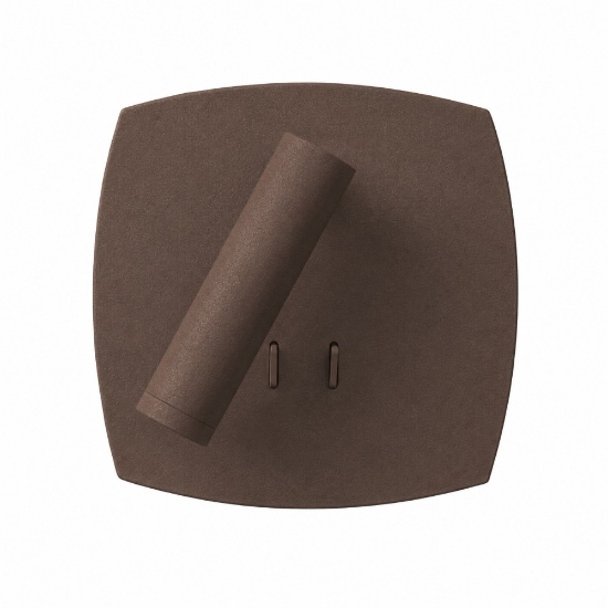 Applique per camera da letto da comodino ruggine led 6+3w 3000k orientabile con interruttore