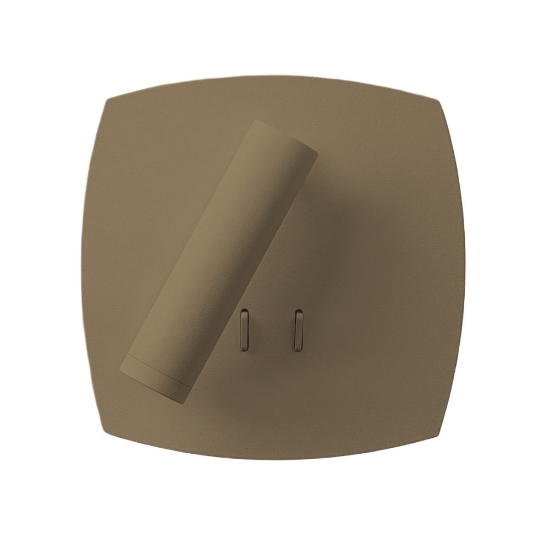 Lampada a parete per camera da letto da comodino sabbia bagnata led 6+3w 3000k luce orientabile