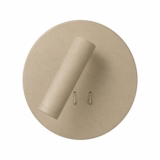 Applique moderna da comodino oro tonda led 6+3w 3000k luce orientabile per camera da letto