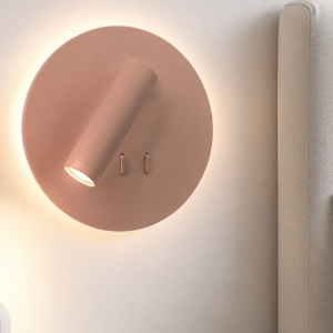 Applique moderna da comodino pesca led 6+3w 3000k orientabile per camera da letto