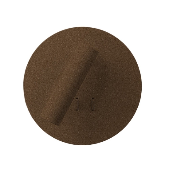 Applique da comodino moderna ruggine led 6+3w 3000k doppia luce orientabile per camera da letto