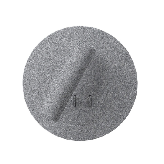 Applique grigio perla da comodino led 6+3w 3000k orientabile doppia luce per camera da letto