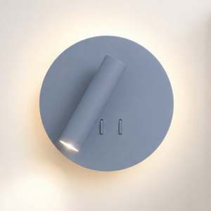 Applique da comodino carta da zucchero biemissione 6+3w 3000k luce orientabile per camera da letto