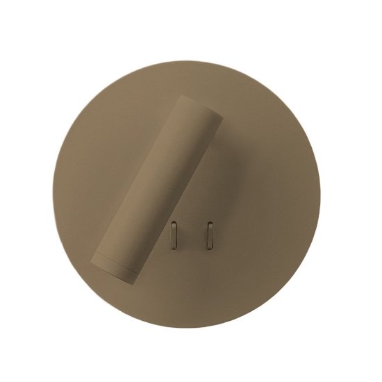 Applique tonda da comodino sabbia bagnata led 6w 3w 3000k orientabile per camera da letto