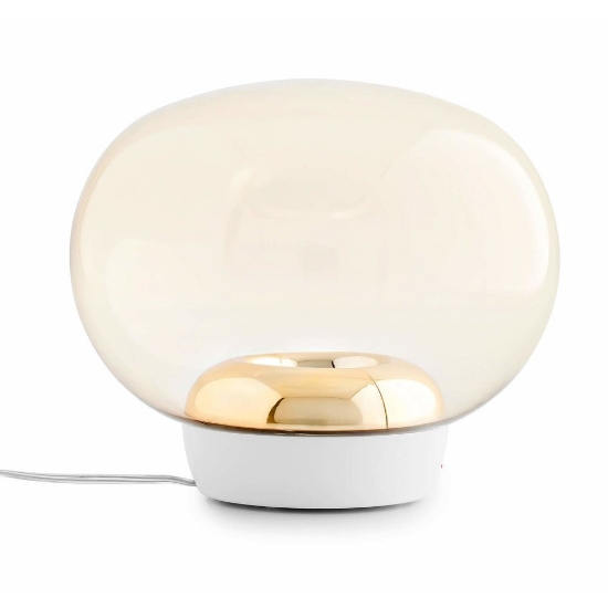 Lampada da tavolo design vetro oro led 3000k stilnovo la mariee