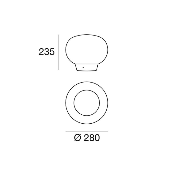 Lampada da tavolo design vetro oro led 3000k stilnovo la mariee