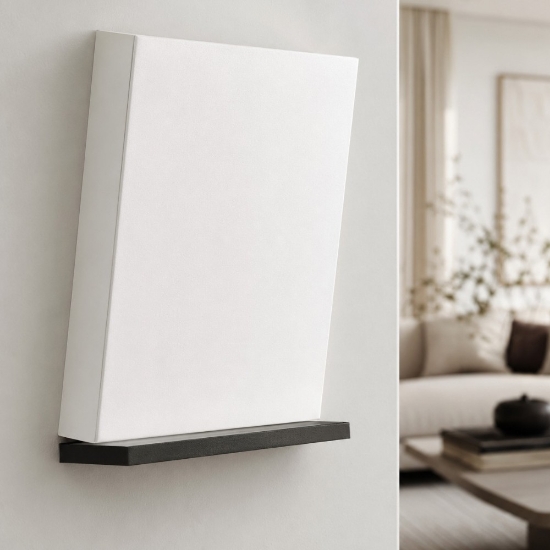 In bilico stilnovo applique design bianco e nero led 3000k