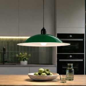 Lampada a sospensione verde led 11w 2700k e27 per soggiorno lampiatta stilnovo