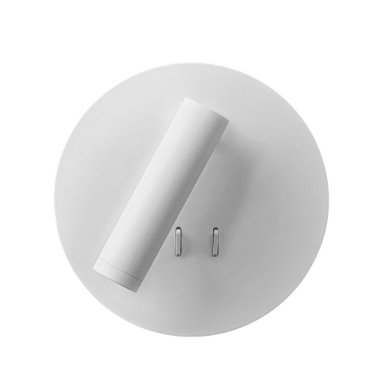 Applique moderna bianca per camera da letto led 6+3w 3000k luce orientabile