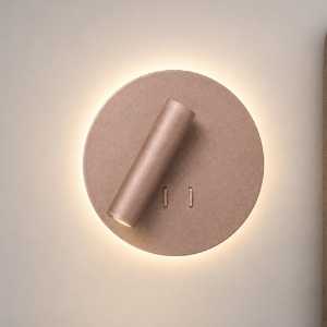 Applique da comodino oro rosa led 6+3w 3000k orientabile doppia luce con interruttore