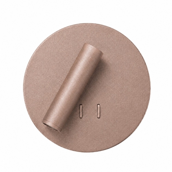 Applique da comodino oro rosa led 6+3w 3000k orientabile doppia luce con interruttore