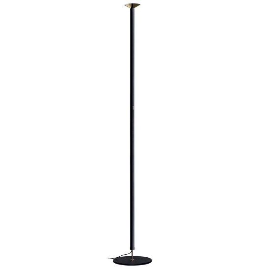 Lampada da terra piantana moderna nera led 3000k dimmerabile stilnovo luna