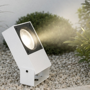 Faretto da esterno sirio pr1 ideal lux bianco ip65 orientabile