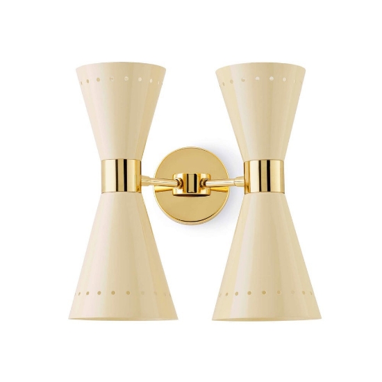 Applique classica oro per soggiorno stilnovo megafono