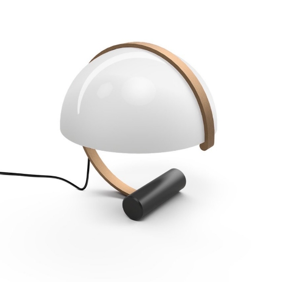 Lampada da scrivani moderna oro vetro bianco meta stilnovo