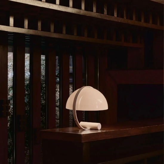 Lampada da tavolo vetro bianco nichel stilnovo meta