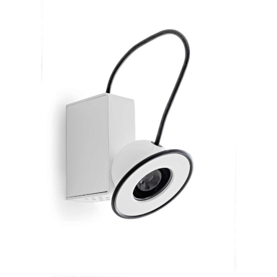 Applique per camera da letto bianca led 10w 3000k stilnovo minibox orientabile