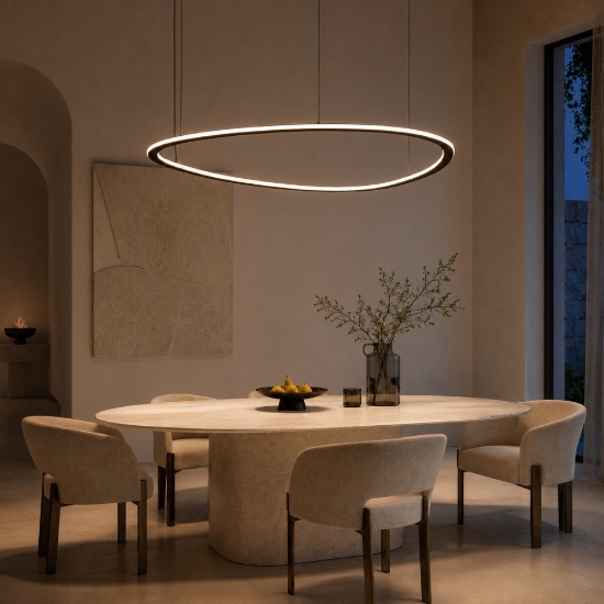 Lampadario nero 80 cm led 60w cct 3000k 6000k con telecomando per soggiorno moderno