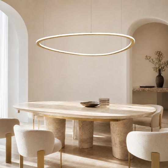 Lampadario moderno oro p95 cm led 72w cct 3000k 6000k dper soggiorno con telecomando