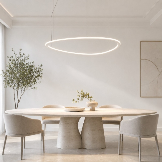 Lampadario moderno 95 cm bianco led 72w cct 3000k 6000k per soggiorno con telecomando