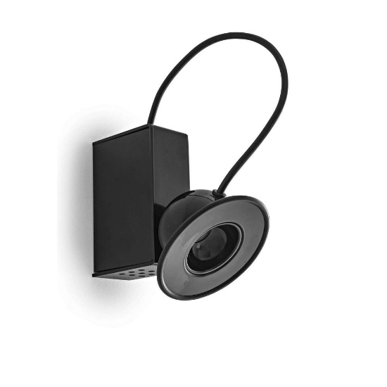 Applique camera da letto nera led 3000k dimmerabile stilnovo minibox