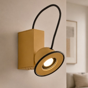 Applique moderna caffè led 3000k orientabili stilnovo minibox
