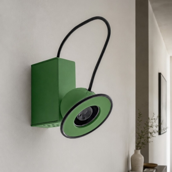 Minibox stilnovo applique da parete verde led 10w 3000k