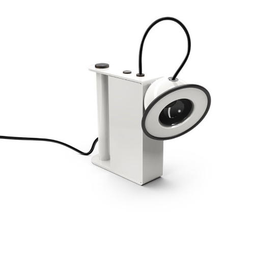 Lampada da tavolo moderna bianca led 3000k stilnovo minibox