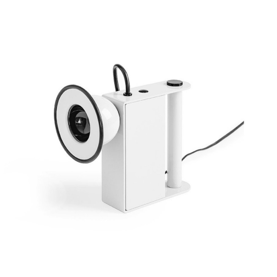 Lampada da tavolo moderna bianca led 3000k stilnovo minibox