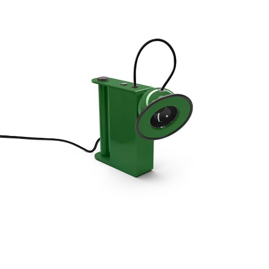 Lampada da tavolo moderna verde led 3000k dimmerabile stilnovo minibox