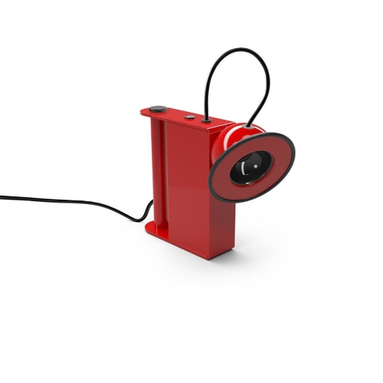 Lampada da tavolo moderna rossa push-dim led 10w 3000k cri90 per soggiorno