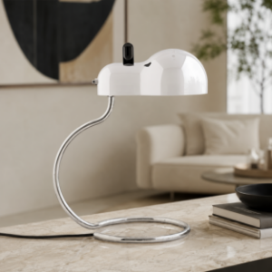 Stilnovo minitopo lampada da tavolo moderna cromo e27