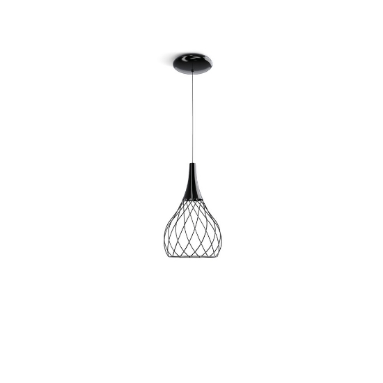 Lampada a sospensione per isola cucina nichel nero led 2700k dimmerabile stilnovo mongolfier