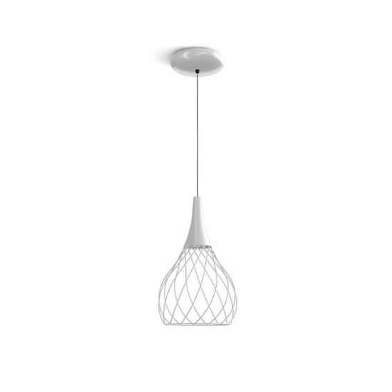 Lampada a sospensione moderna bianca led 2700k dimmerabile mongolfier stilnovo