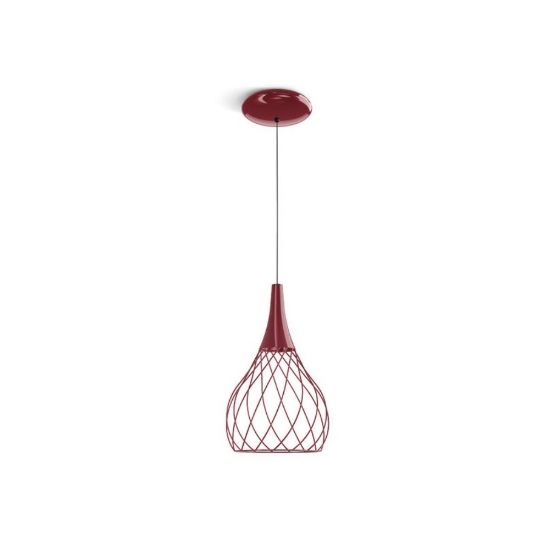 Lampada a sospensione bordeaux led 2700k  dimmerabile stilnovo mongolfier