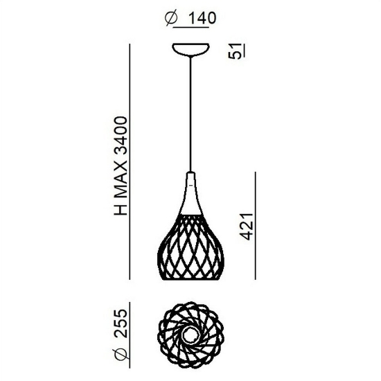 Lampada a sospensione bordeaux led 2700k  dimmerabile stilnovo mongolfier